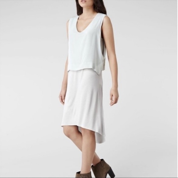 All Saints Gray Tella midi Dress silk Size 2 - Picture 1 of 8